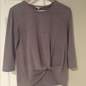 Knot Front Sweater Knit Tee