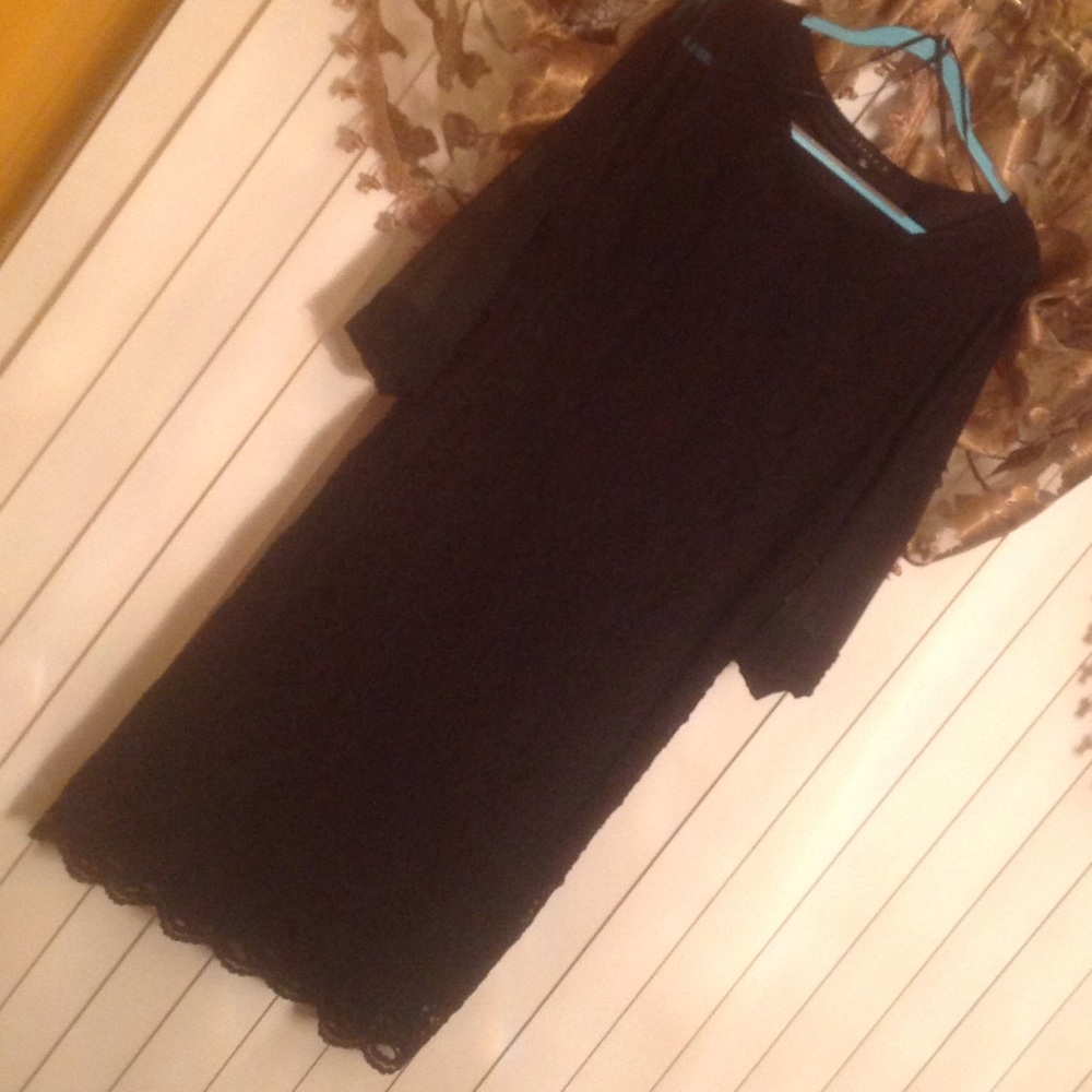 SOLD  GORGEOUS LACE DRESS WITH SHEER SLEEVES