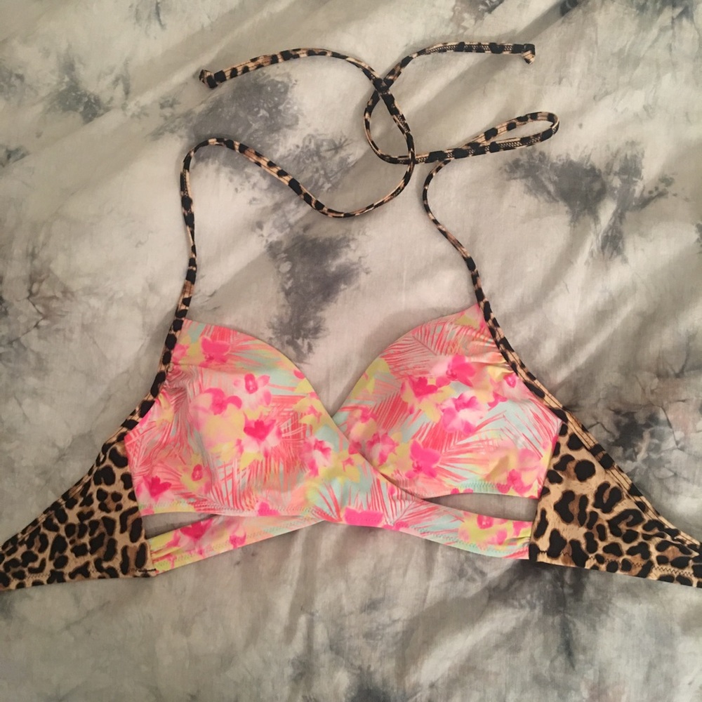 floral bikini top