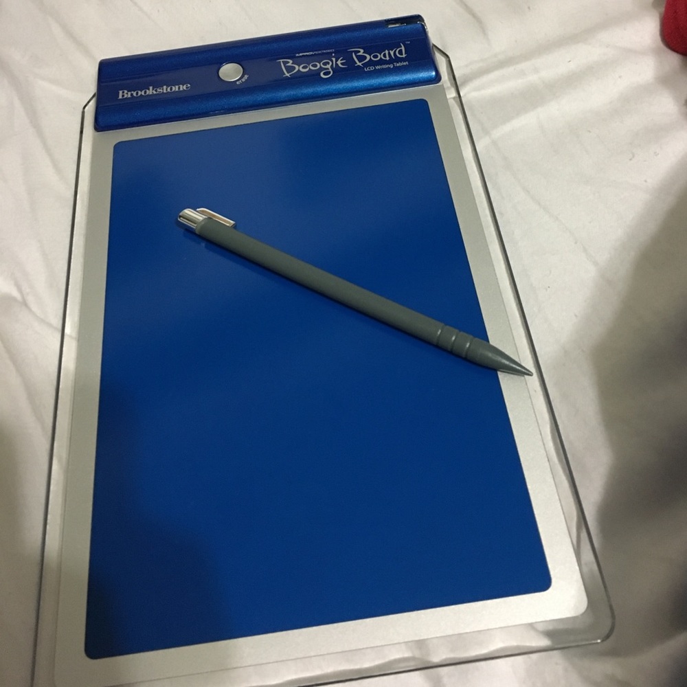 Blue and white brookstone boogieboard
