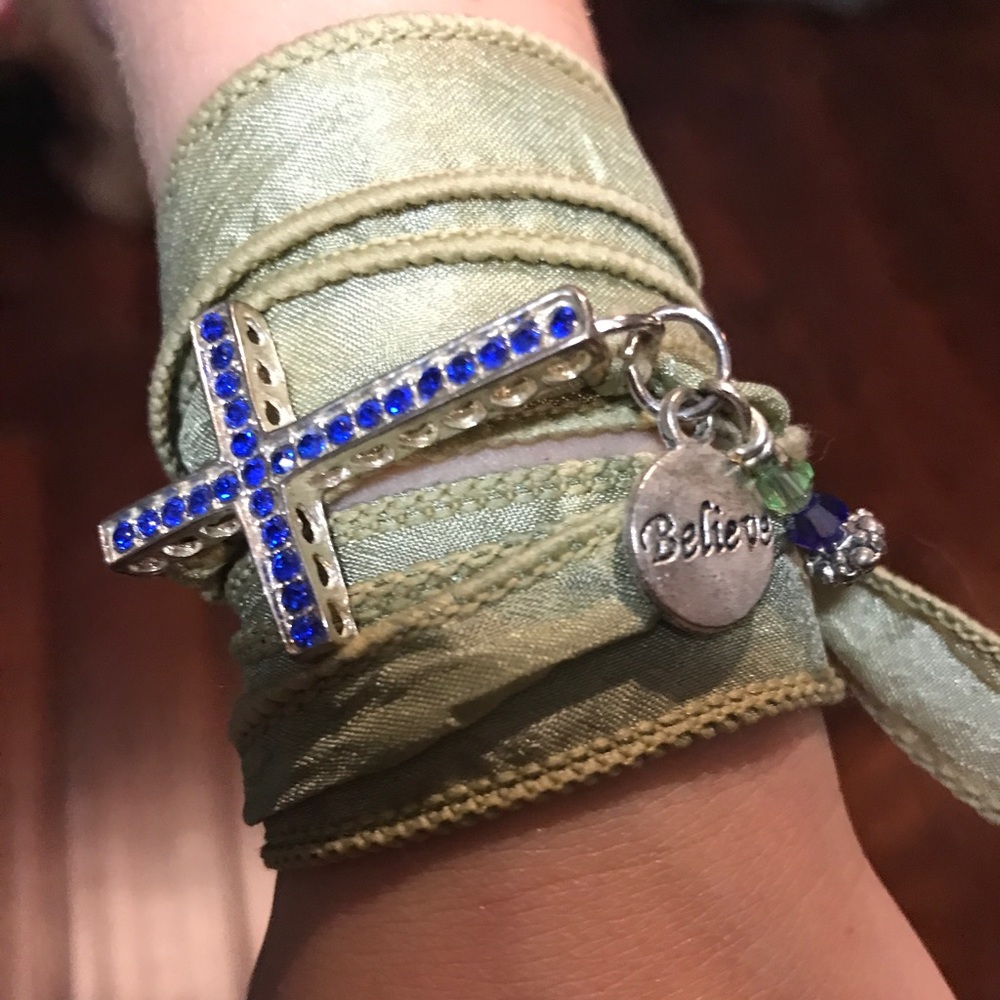 Silk wrap bracelet