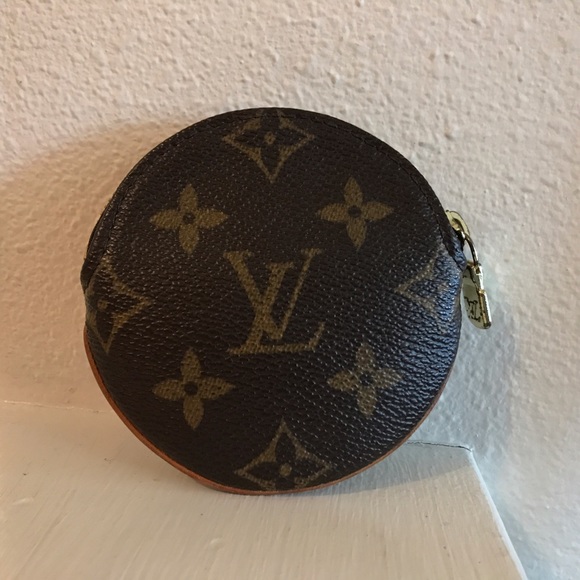 designer round coin purse