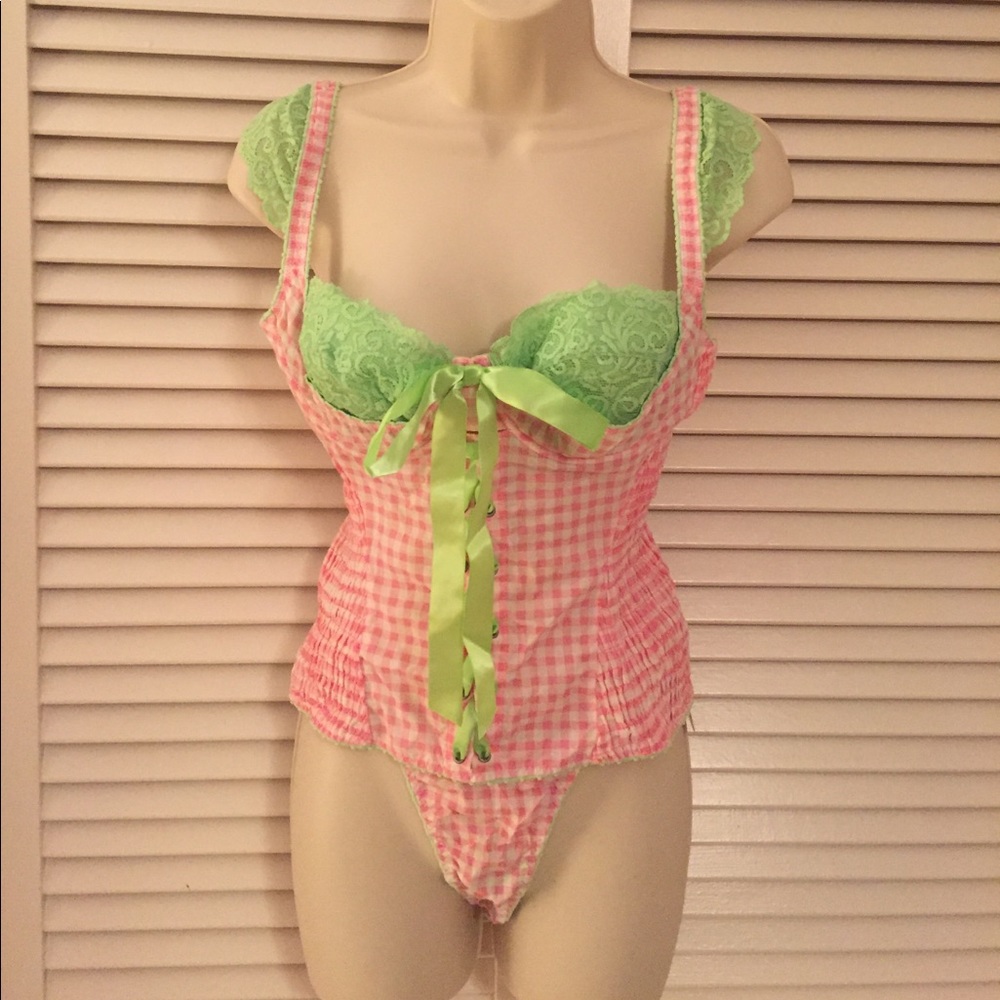 Betsey Johnson Bustier Corset Set