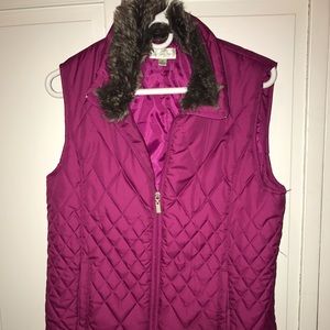 Quilted pink vest size M