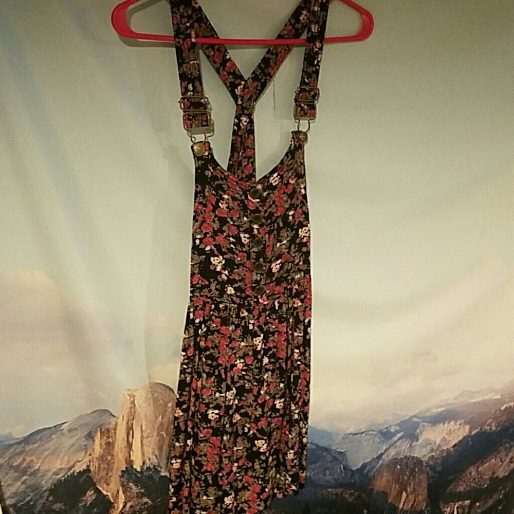 Floral overall dress
