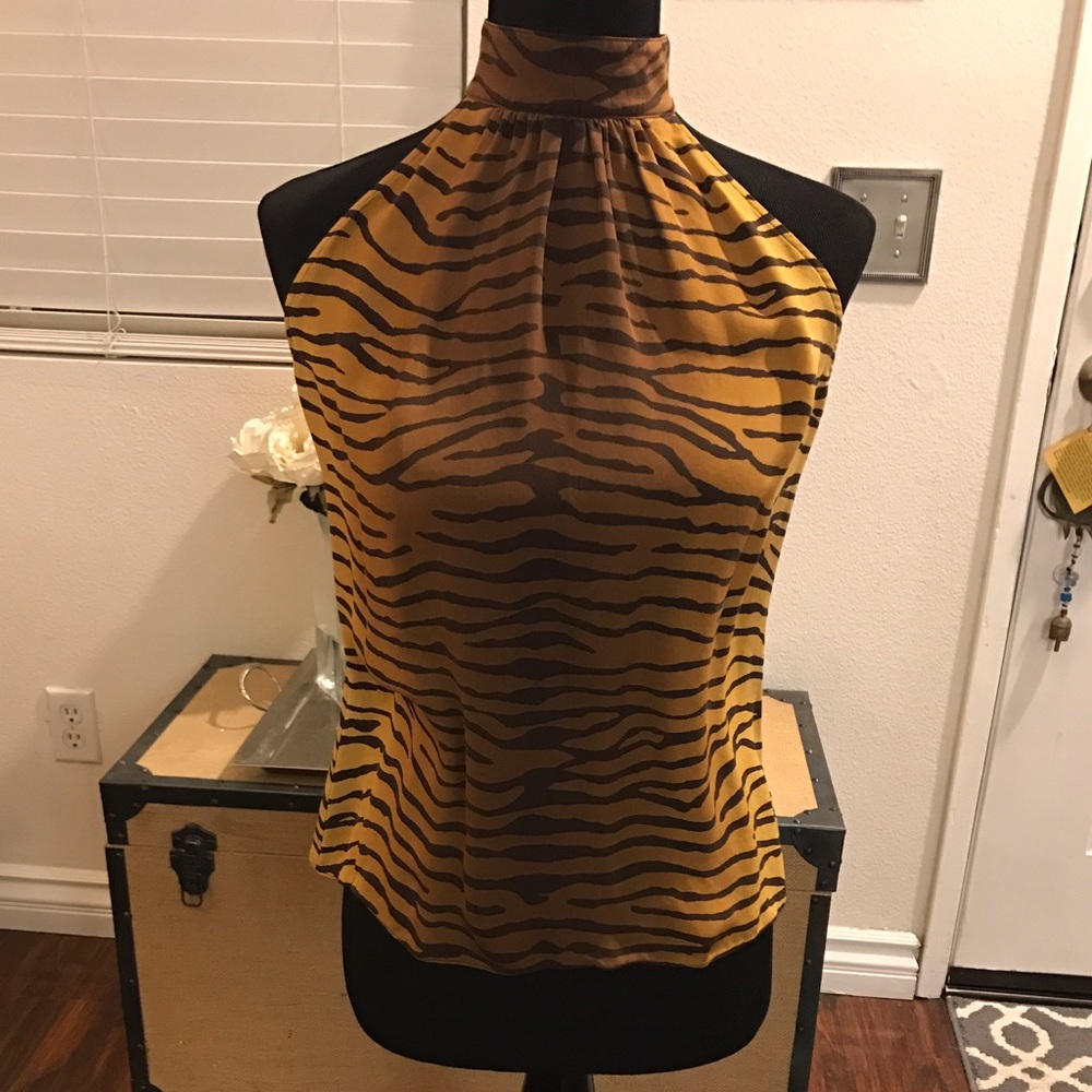 Michael Kors size 10 halter top 100% silk