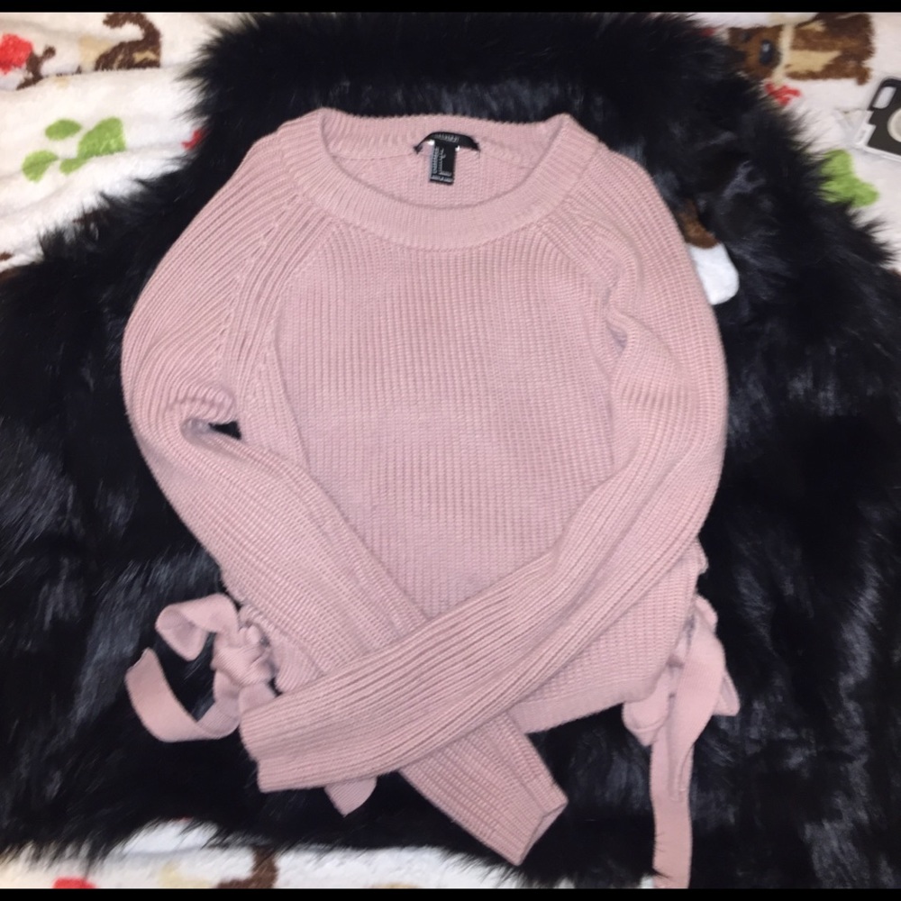 Forever 21 Lace Up Sweater