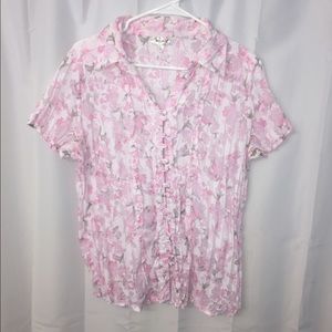 Pink, floral, fancy shirt