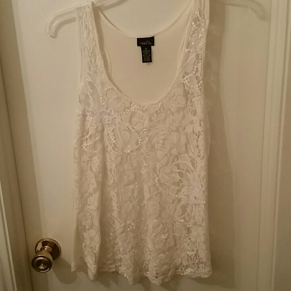 Rue21 sheer lace tank top
