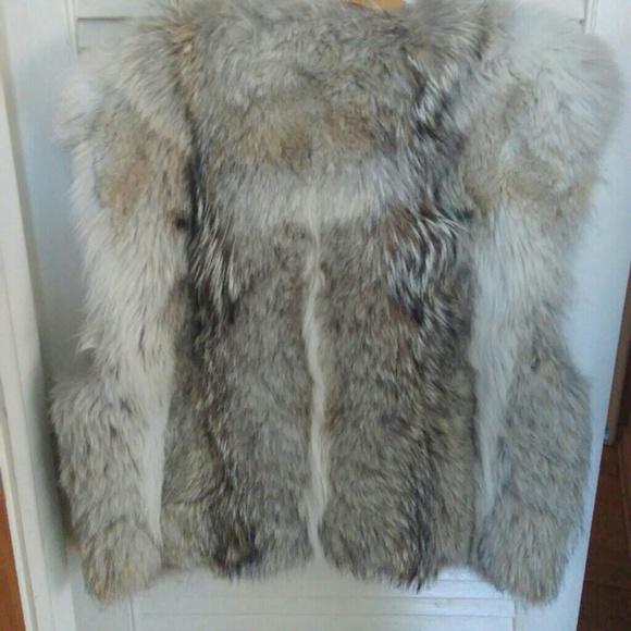 🚫SOLD🚫Genuine Coyote Fur Vest Plus Size - Picture 1 of 8