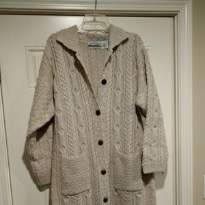 Long merino wool sweater