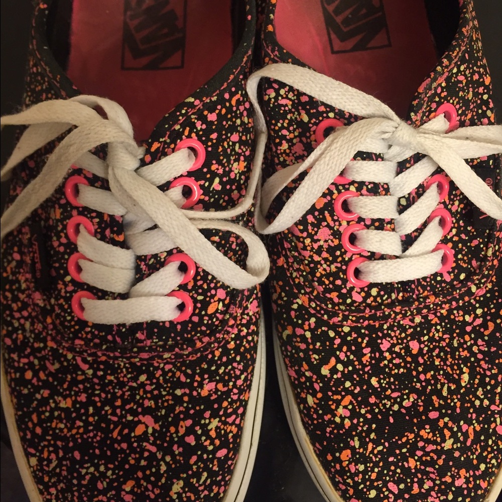 Neon Splatter Vans