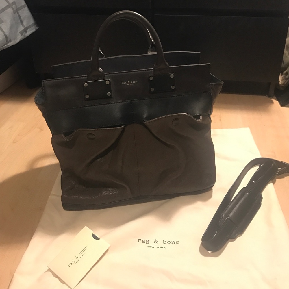 Rag & Bone large pilot bag two toned - Picture 3 of 5