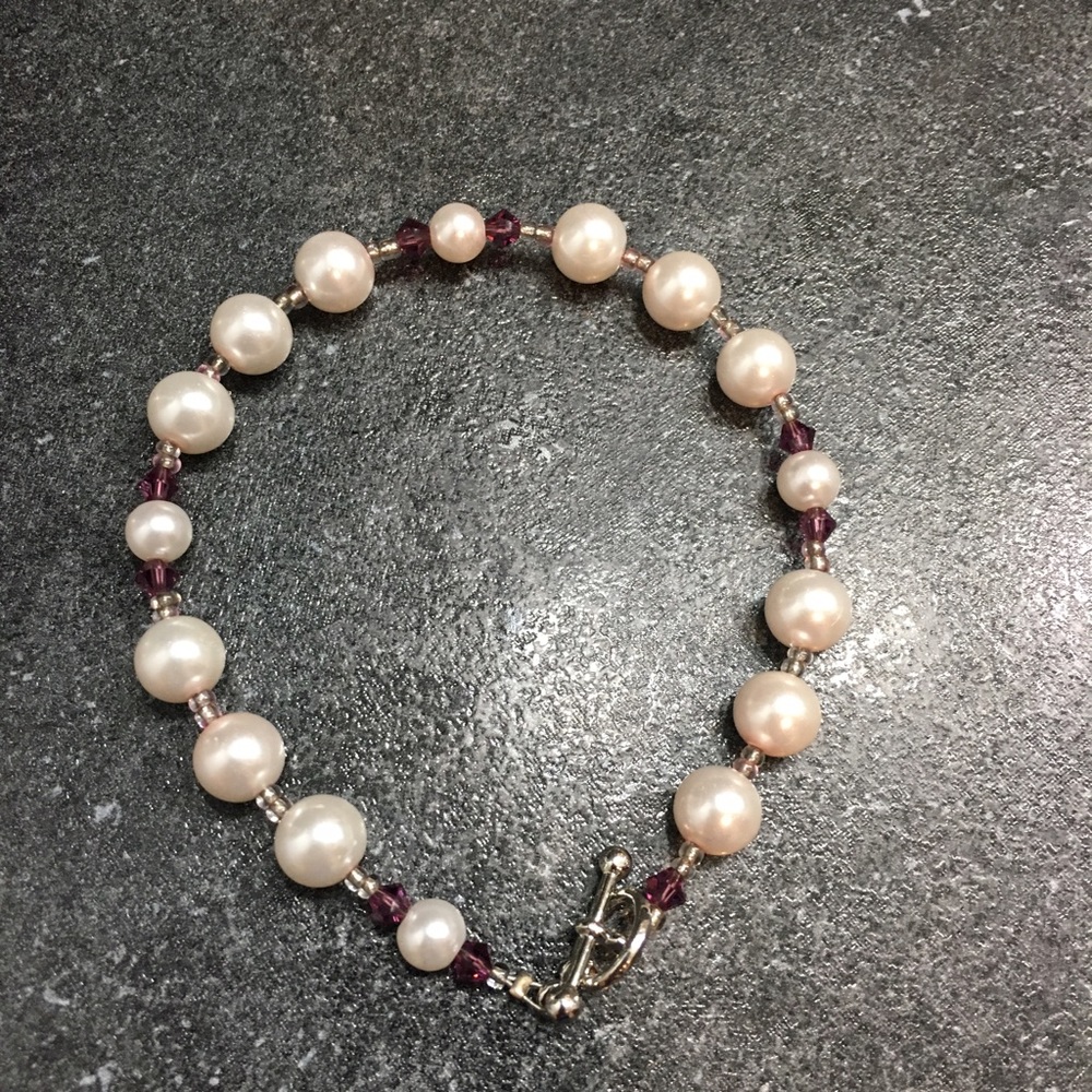 Faux pearl bracelet