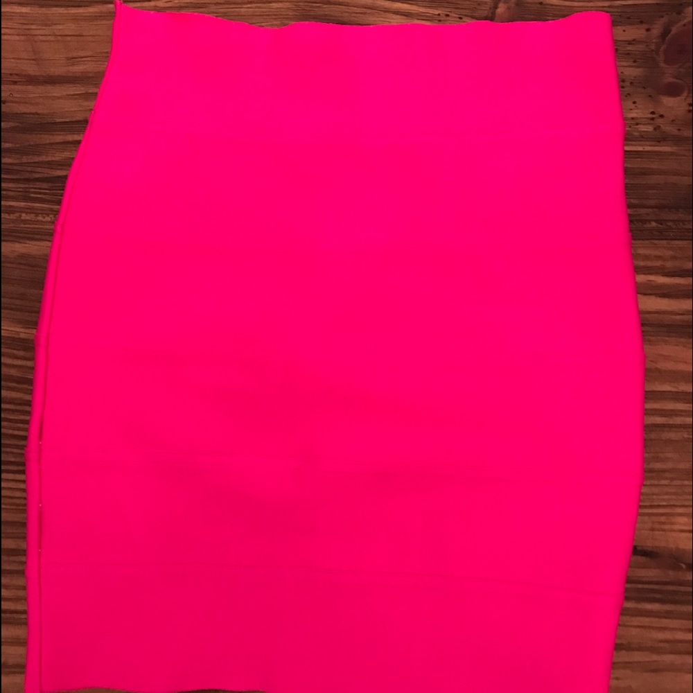 Wow couture bandage skirt - hot pink small