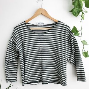 90's/Grunge Striped Crop-top