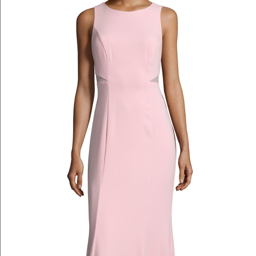 Mesh-inset Mermaid Gown