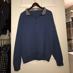 Peter Millar Blue Quarter Zip Pullover