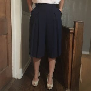 NWT Maison Jules Navy Blue Culottes
