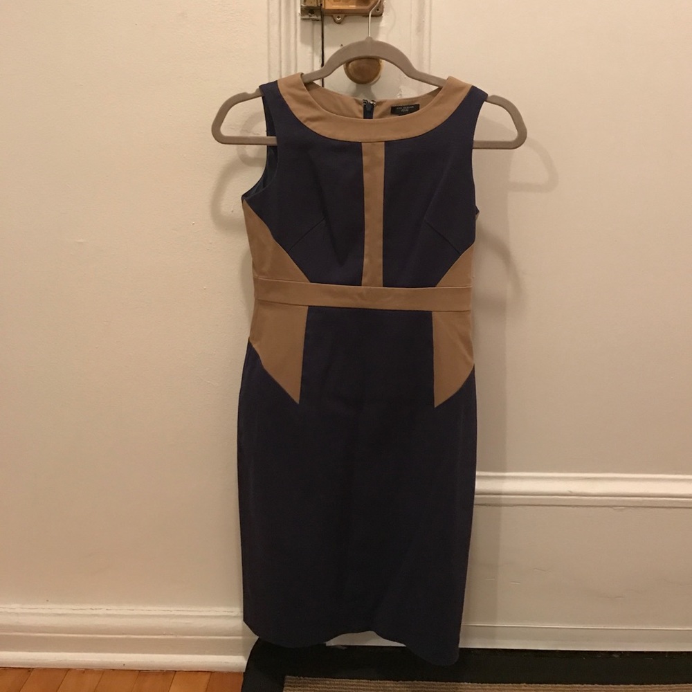 Blue and tan dress. Like new!