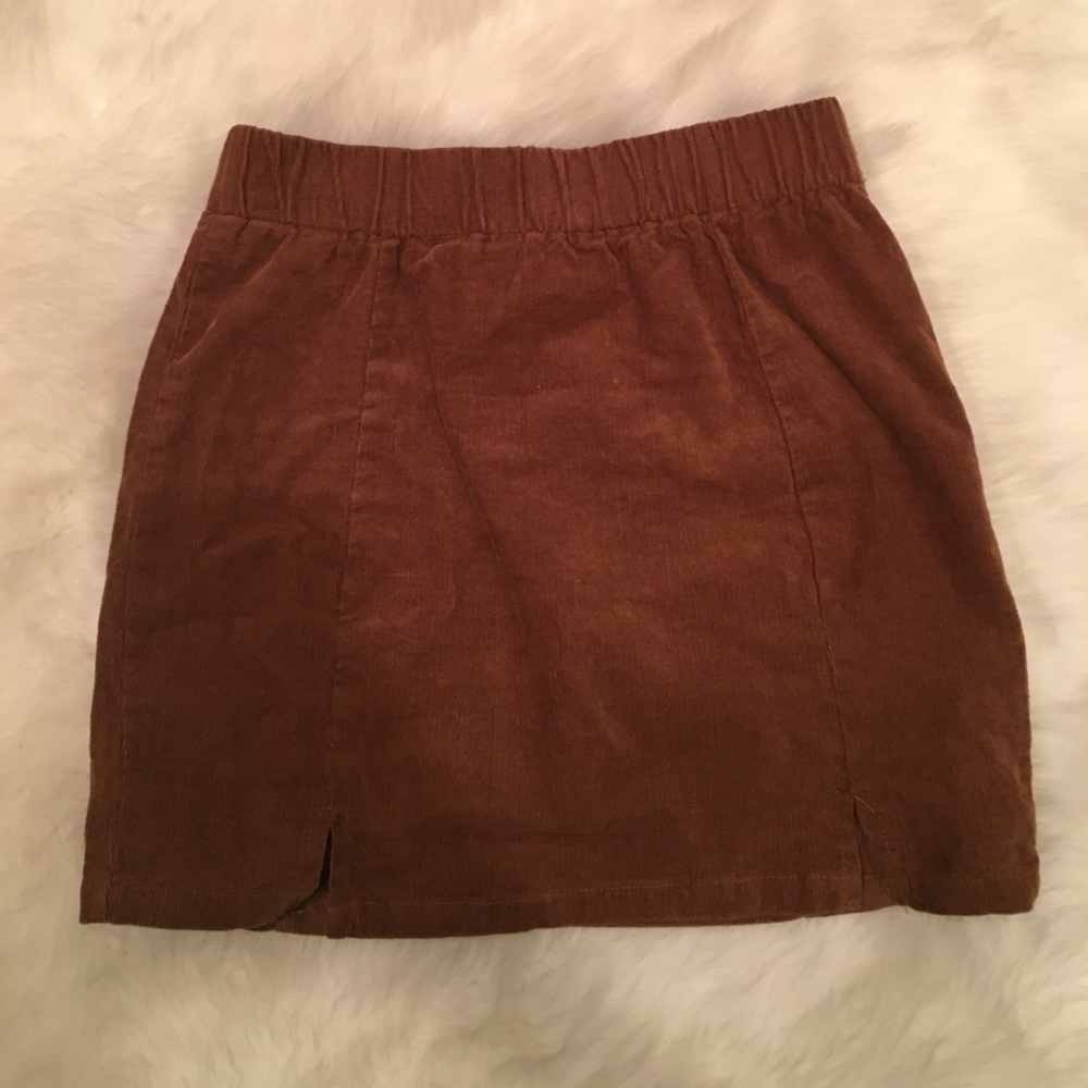 Brandy Melville Corduroy Skirt Brown