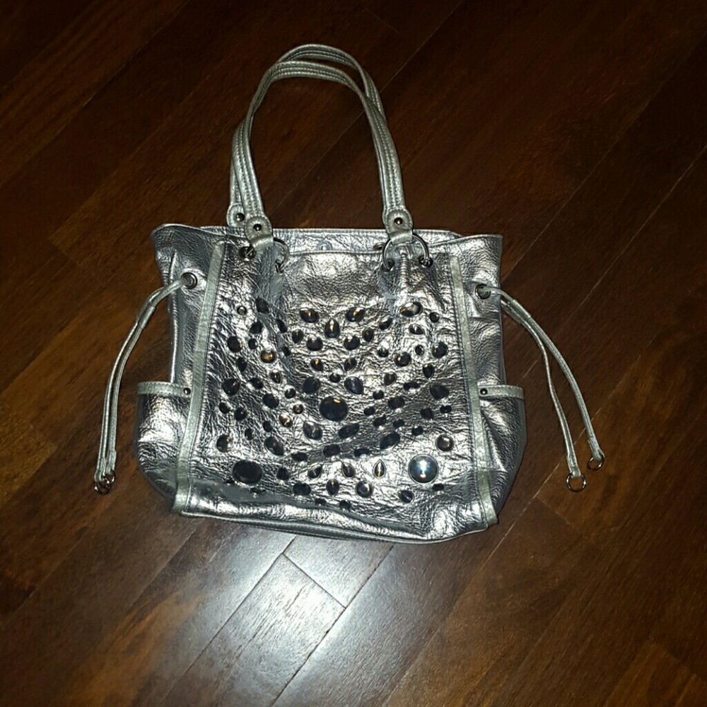 Silver bling handbag
