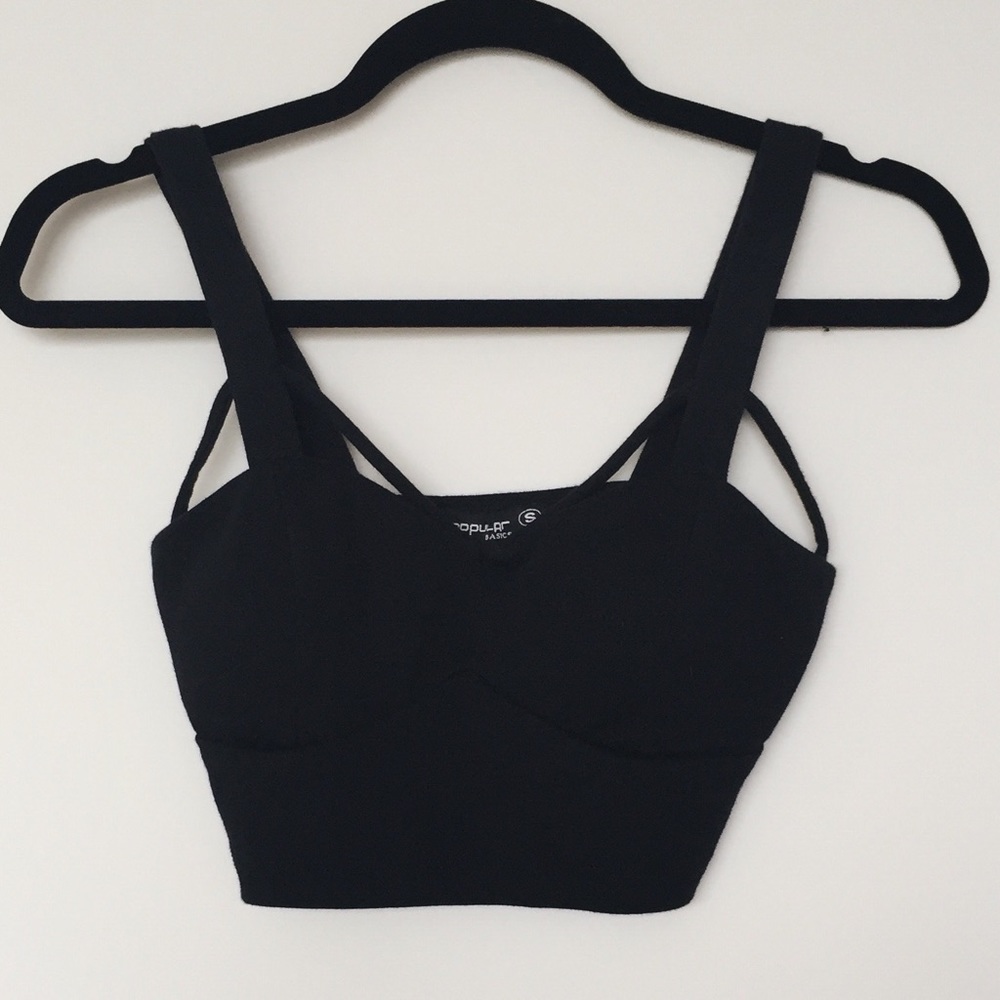 Strappy bust crop top