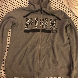 VS pink hoodie size large