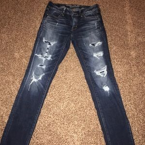 American Eagle skinny distressed jeans