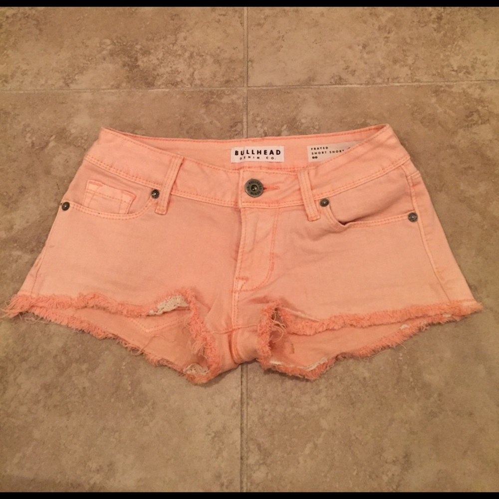 Pink Bullhead denim shorts