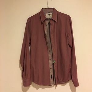 Men's Black Brown 1826 Burgandy Dress Shirt