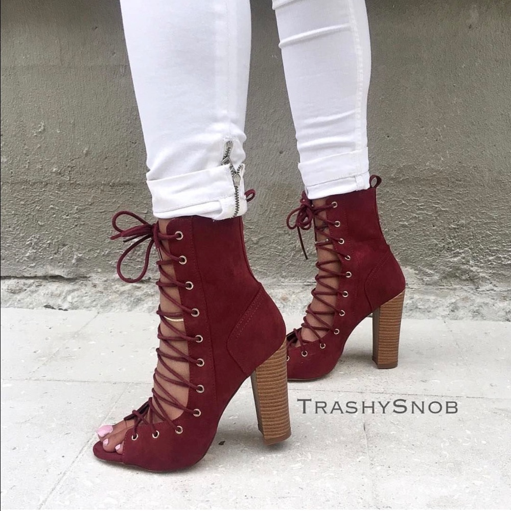 Burgundy Booties FINAL PRICE