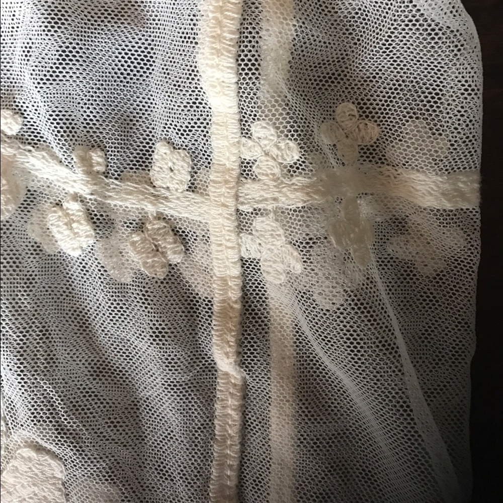 💕 Cream Lace Bikini Cover Up Size Small - Picture 5 of 7