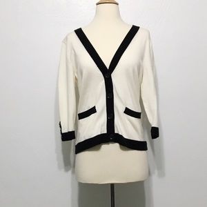 New York & Company black and cream cardigan