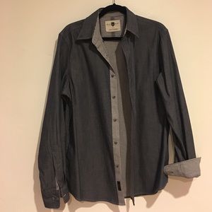 Men's Black Brown 1826 Navy Blue Dress Shirt