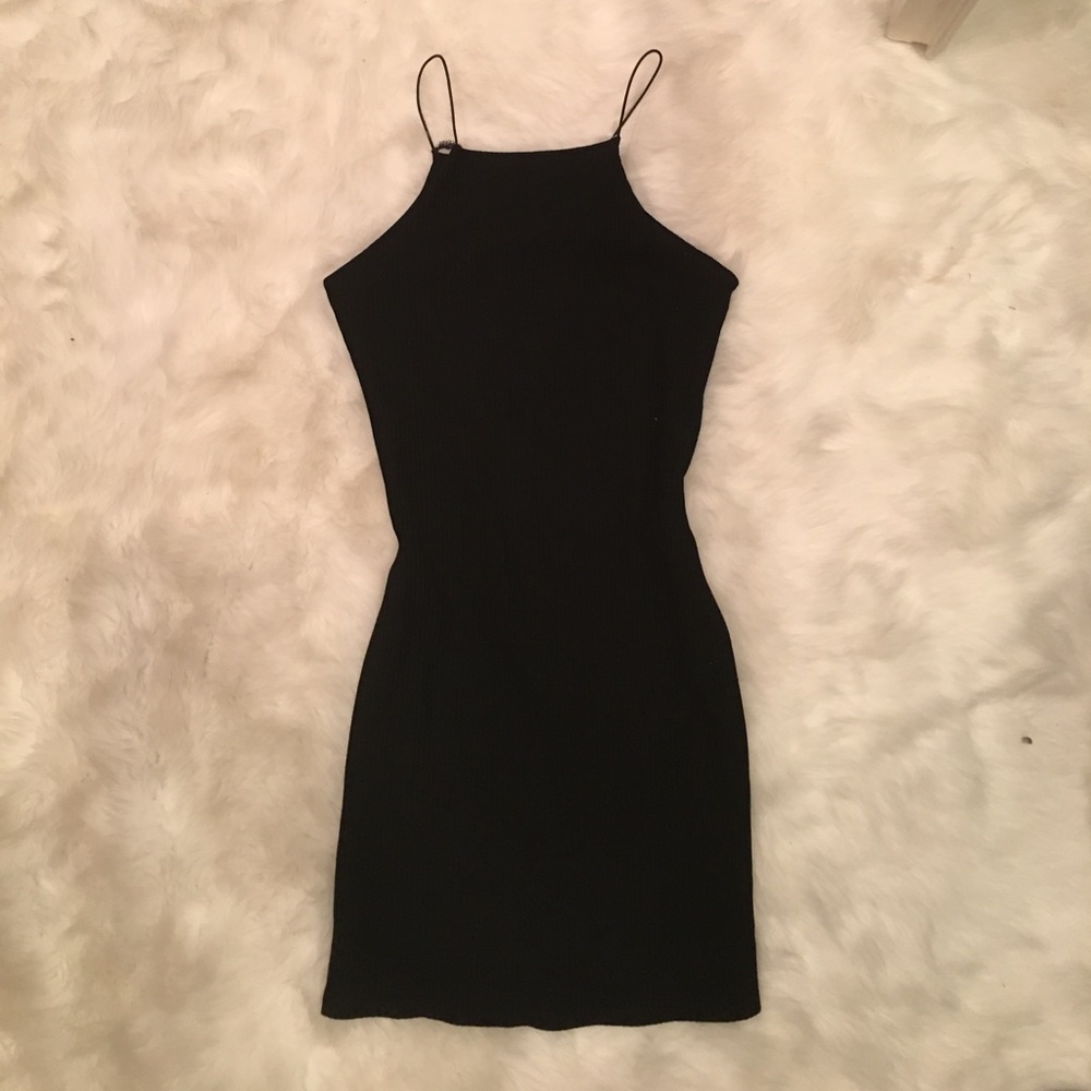 American Apparel Black Ribbed Dress