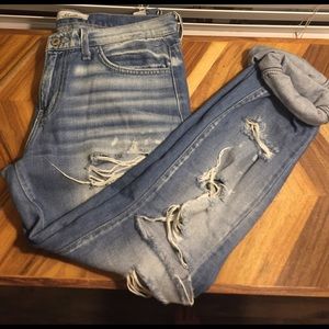 KanCan Heavily Distressed Boyfriend Jean