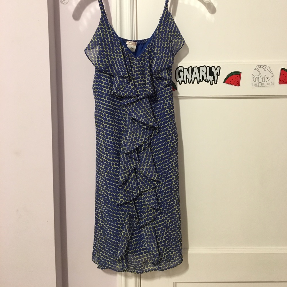 Blue and yellow meshed dress!