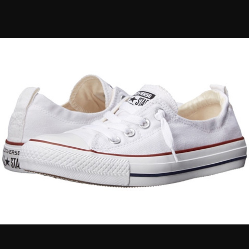 (LAST PAIR) Women's White Shoreline Converse - Picture 2 of 2
