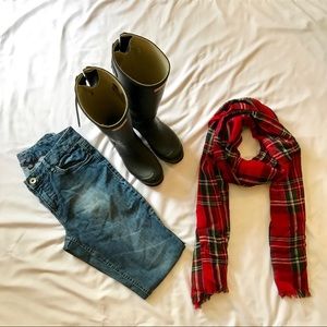 Plaid Wool Scarf