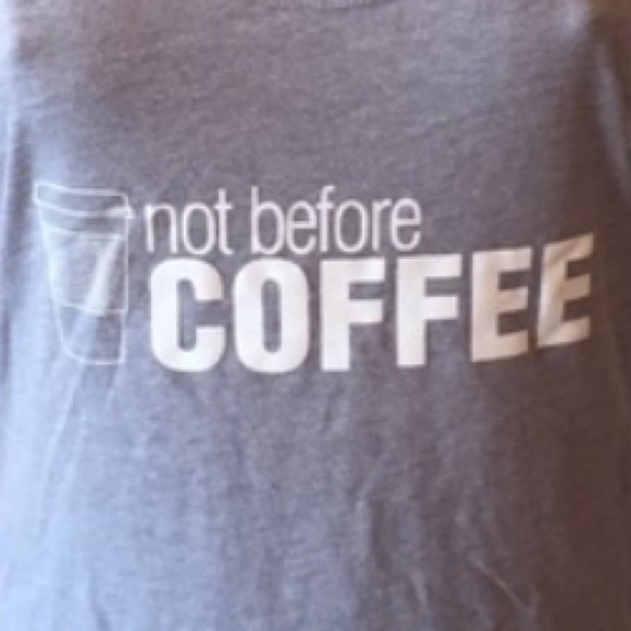 ✂️✂️NEW (L) "Not Before Coffee" Tank in Gray - Picture 2 of 3