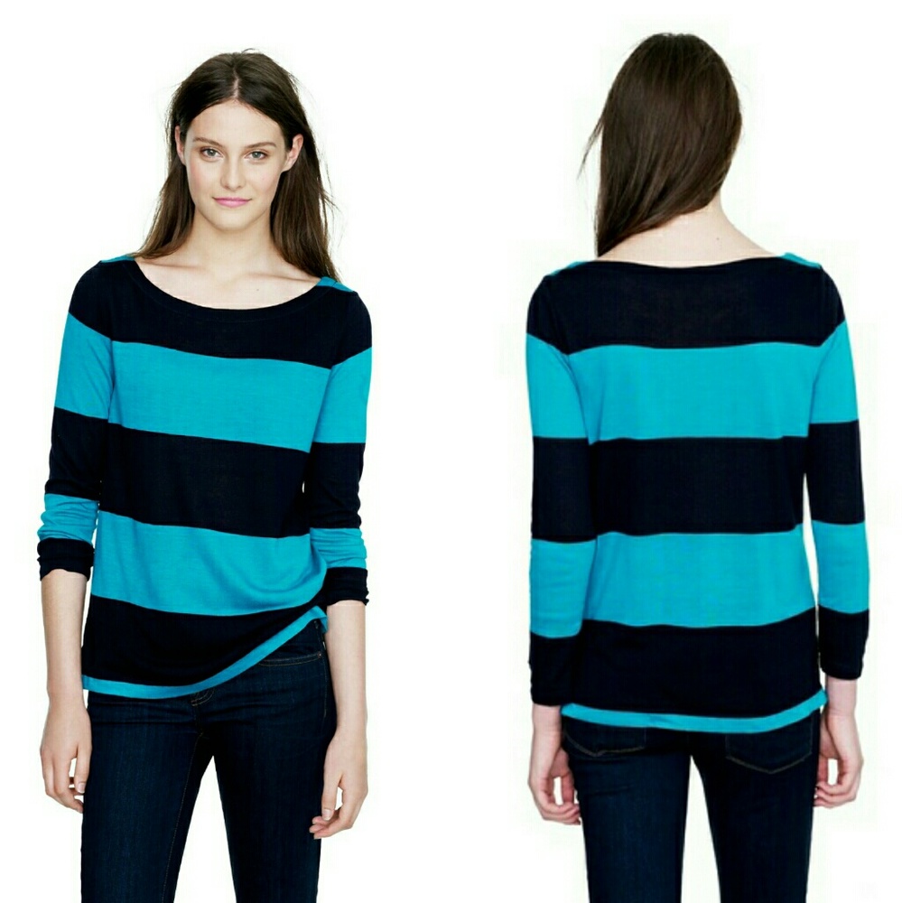 J. Crew Rugby-Stripe Boatneck Top