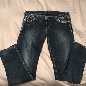 Silver Aiko flap-pocket skinny jeans