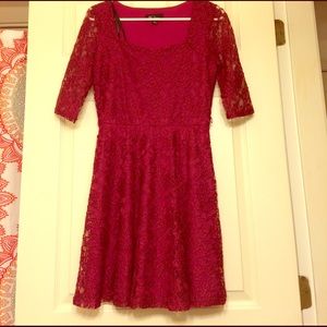 Burgandy lace dress