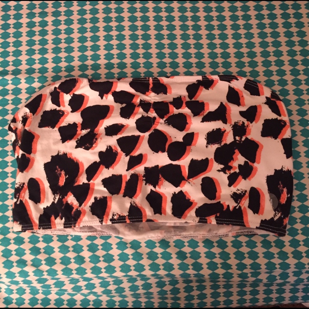 NWT Cheetah Orange and Black Bandeau