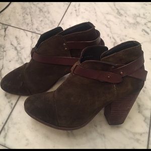 Rag and Bone Hunter Green Harrow Booties