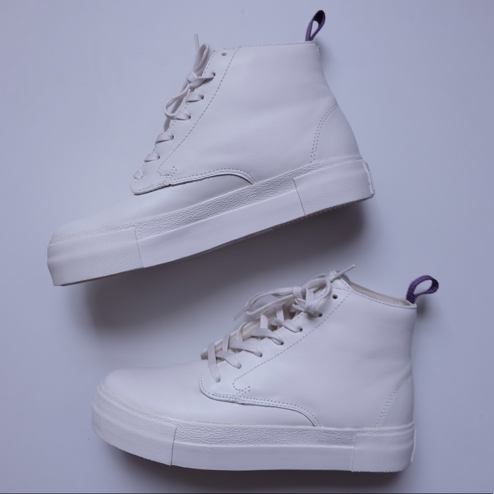 EYTYS WHITE HI-TOP SNEAKERS ~ LEATHER ~US7.5/EU38