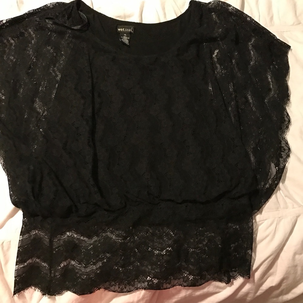 Lace Wide Sleeve Top