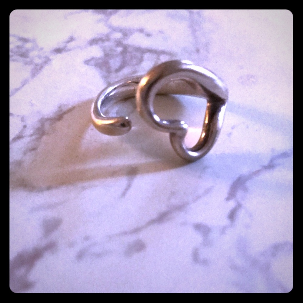 Authentic Tiffany & co. Open heart ring