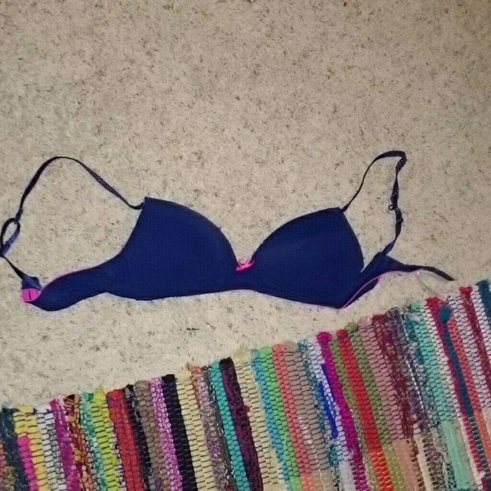 Navy blue padded bra